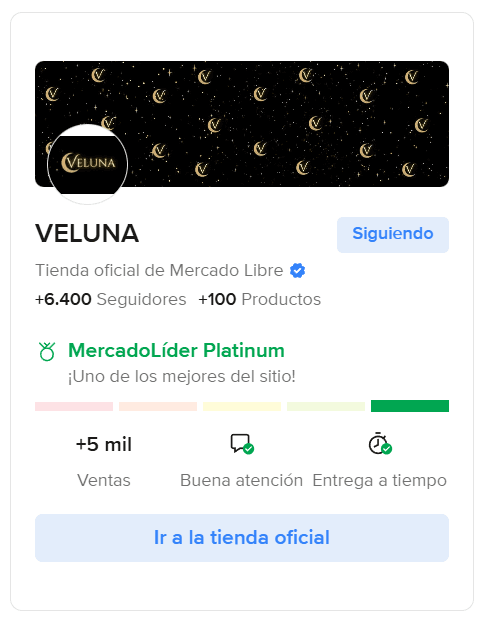 VELUNA storefront preview